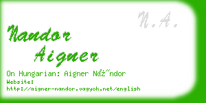 nandor aigner business card